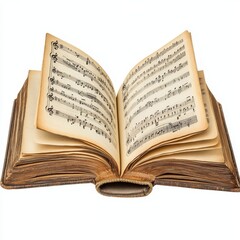 Obraz premium Open Music Book with Sheet Music – Musical Notation, Classical Inspiration, Music Education, and Creative Arts