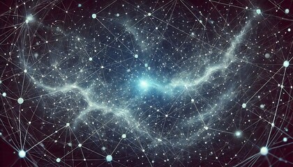 Fototapeta premium Interconnected Universe: A Glimpse into Cosmic Networks