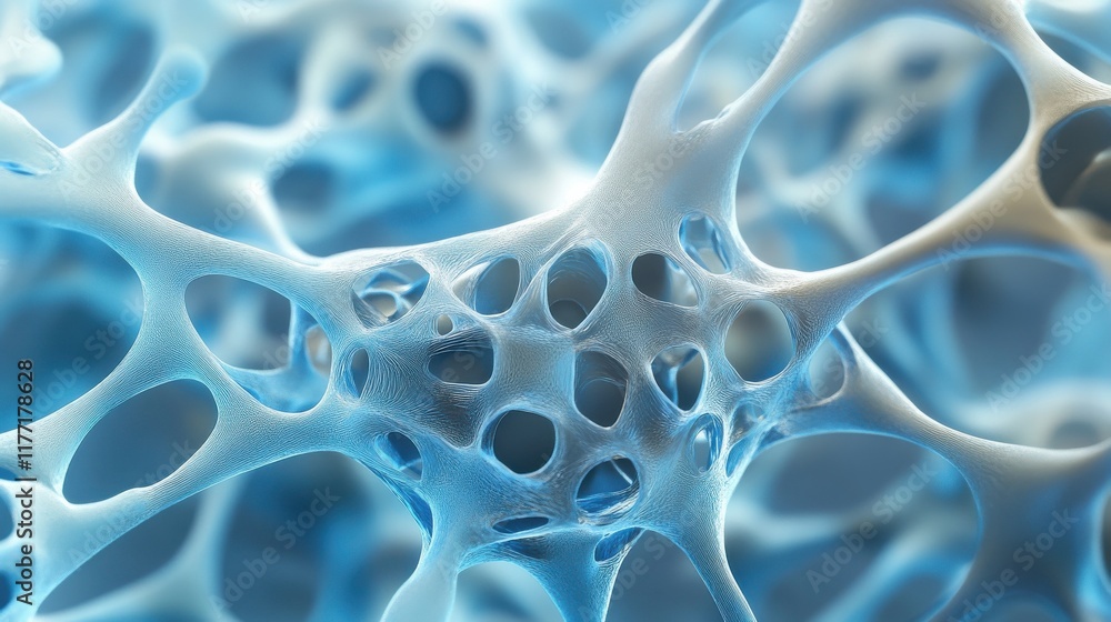 Poster abstract connections on blue background. tech concept. 3d rendering