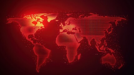 Obraz premium Abstract global technology background. Points composed like world map. Digital innovation concept for your design.