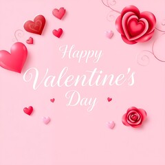 valentines day card with hearts