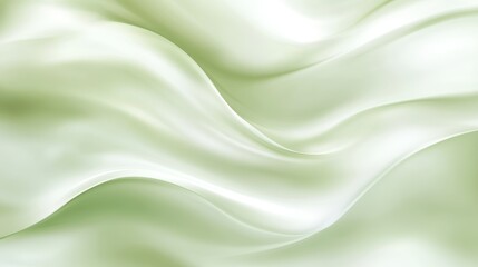 Obraz premium Soft Green Silk Fabric Wave Pattern Background Texture Design
