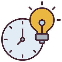 Time Outline Color Icon