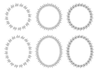 Fototapeta premium ウニフラッシュの吹き出し 白黒 manga flash speech bubble.