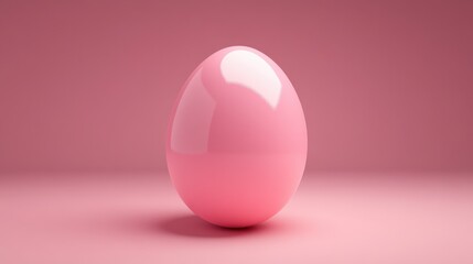 Picture the simplicity of Easter captured in a single pink egg against a solid background