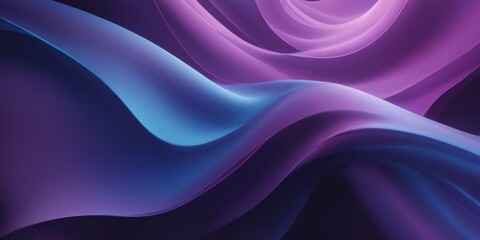 Obraz premium Abstract dynamic shapes with glowing edges, soft curves, and silky purple and blue gradients, exuding a futuristic vibe.