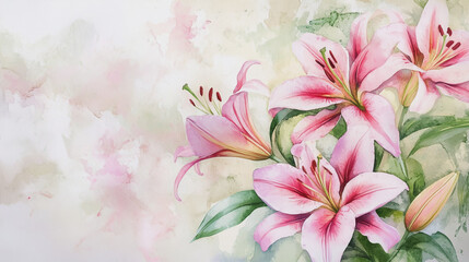 wedding invitation card background vector. Minimal hand painted watercolor botanical flowers texture template background. Design for wedding, vip cover, poster, rsvp moderncard.Valentine's Day