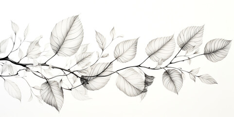 Colorful leaf pattern painting, bright natural concept