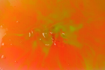 Red slime toy isolated background.