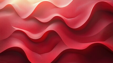 A muted red backdrop with abstract wave-like patterns arranged symmetrically and a clean central area 