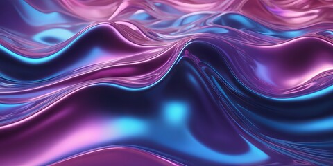 Abstract flowing liquid metal with vibrant gradients, realistic reflections, and a futuristic style, captured in high-detail studio lighting.
