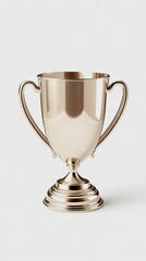A shiny golden trophy cup sits prominently against a black background, representing achievement and the celebration of success.