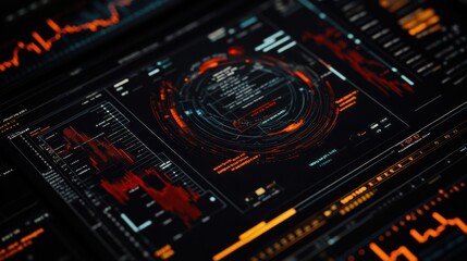 Exploring the Depths of Data Visualization in a Dark Themed Digital Interface