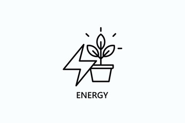 Energy Isolated Vector, Icon Or Logo Sign Symbol Illustration