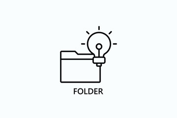 Folder Isolated Vector, Icon Or Logo Sign Symbol Illustration