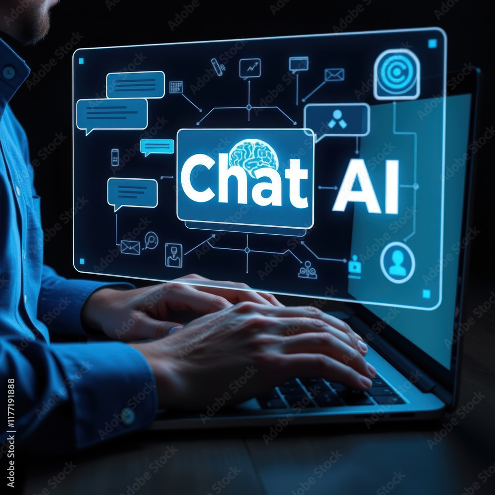 Aufkleber Engaging with Artificial Intelligence: A Deep Dive into ChatGPT Technology and Its Applications in Modern Communication