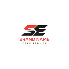 SE logo Design Template Vector Graphic Branding Element.
