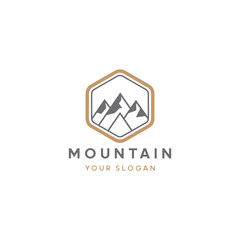 Mountain icon logo design.Vector illustration