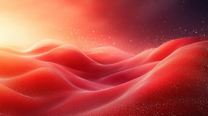 A muted red backdrop with decorative wave patterns scattered lightly and an uncluttered middle area 