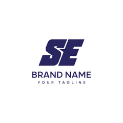Fototapeta premium SE logo design vector template design for brand 
