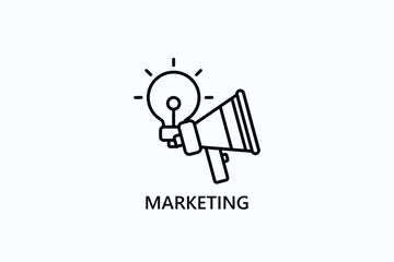 Fototapeta premium Marketing Isolated Vector, Icon Or Logo Sign Symbol Illustration