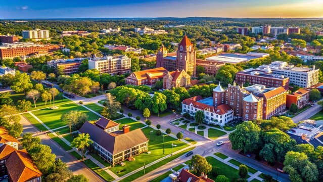 Aerial View of Florida State University Campus, Tallahassee, Florida