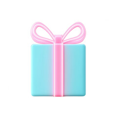 Colorful gift box with a bow, perfect for celebrations and special occasions., isolated on a transparent background.