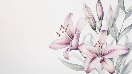 Obraz premium wedding invitation card background vector. Minimal hand painted watercolor botanical flowers texture template background. Design for wedding, vip cover, poster, rsvp moderncard.Valentine's Day