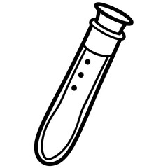 Clean and Simple Test Tube Outline Vector