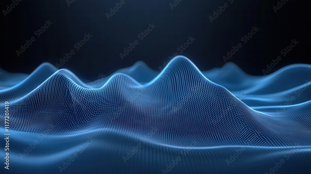 Aufkleber blue thin lines abstract futuristic minimal background. hi-tech vector design