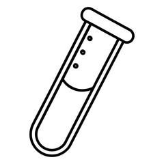 Clean and Simple Test Tube Outline Vector