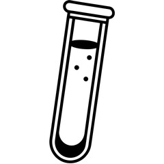 Clean and Simple Test Tube Outline Vector