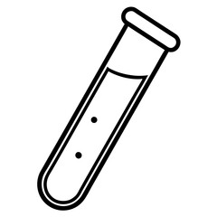 Clean and Simple Test Tube Outline Vector
