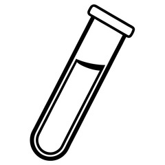 Clean and Simple Test Tube Outline Vector