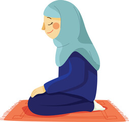 Muslim women is praying