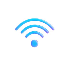Stylish wireless internet symbol representing connectivity and modern communication., isolated on a transparent background.