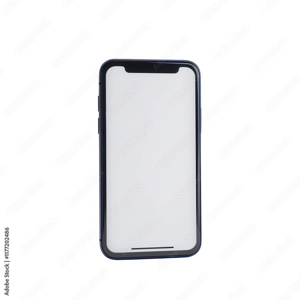 Poster A blank smartphone screen ready for customization and app installation., isolated on a transparent background.