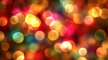 Obraz premium Bokeh Background, Abstract Circular Lights, Colorful Blurred, Party, Celebration, Festive