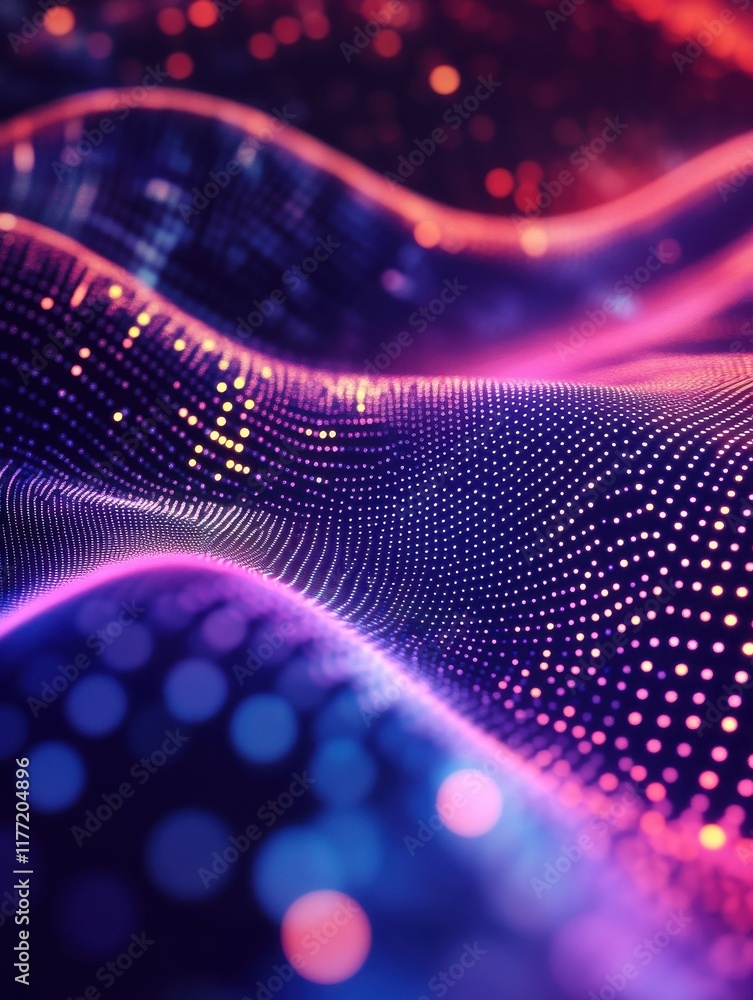 Poster abstract global technology background. points composed like world map. digital innovation concept fo