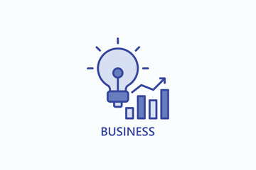 Business isolated vector, icon or logo sign symbol illustration