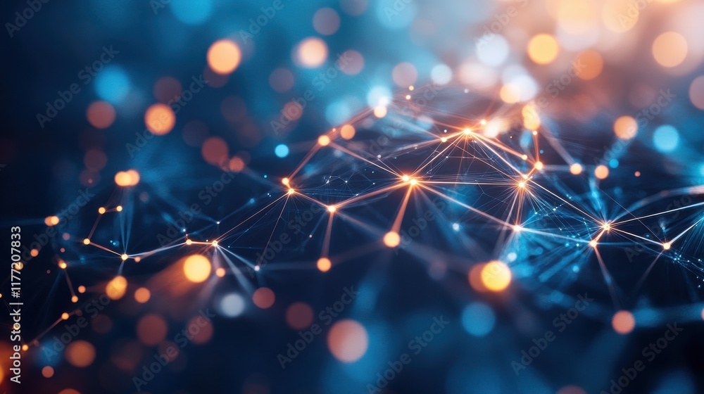 Poster creative glowing tech backdrop. cyberspace and innovation concept. 3d rendering.