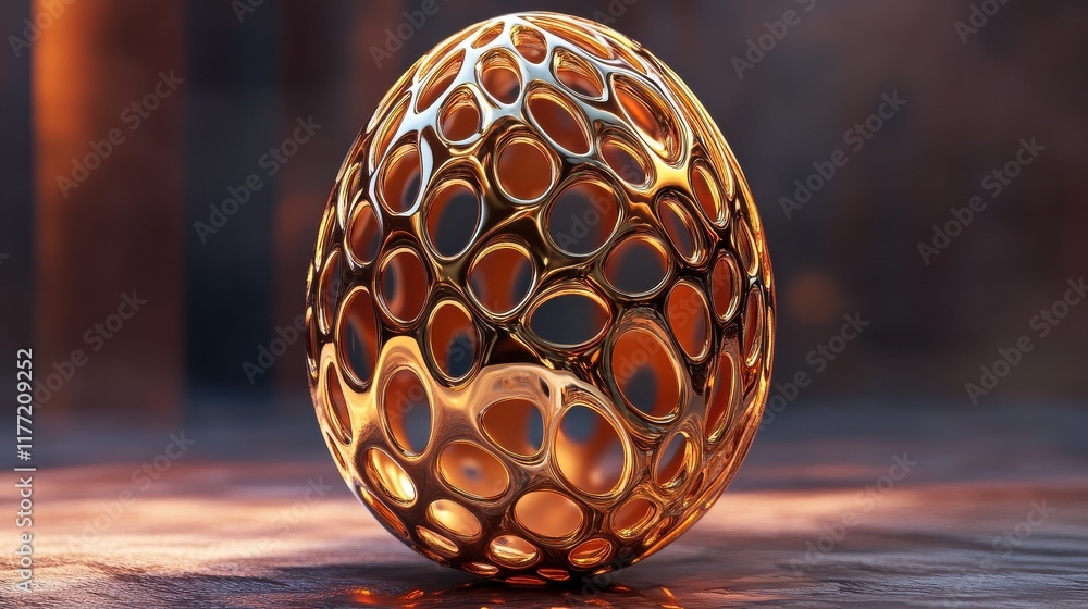 Poster 3d abstract easter egg that looks like a faberge egg - generative ai