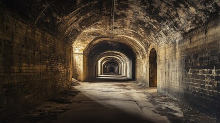 Long exposure taken in the Fort McHenry Tunnel, Baltimore, Maryland.