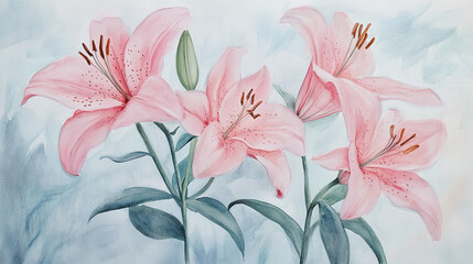 wedding invitation card background vector. Minimal hand painted watercolor botanical flowers texture template background. Design for wedding, vip cover, poster, rsvp moderncard.Valentine's Day