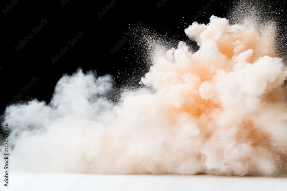 Aufkleber this image features a captivating explosion of color and dust particles, beautifully illustrating th