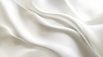 Abstract flowing white silk texture with soft folds, symbolizing elegance, and sophistication, perfect for advertising textiles, clothing, cosmetics, or interior design, evoking luxury and comfort