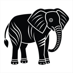 elephant cartoon isolated on white