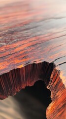 Close-up of natural wood texture showcasing rich grain patterns