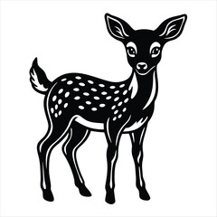 deer cartoon isolated on white