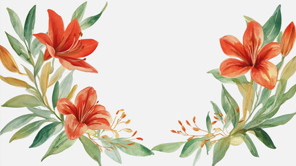 Obraz premium wedding invitation card background vector. Minimal hand painted watercolor botanical flowers texture template background. Design for wedding, vip cover, poster, rsvp moderncard.Valentine's Day